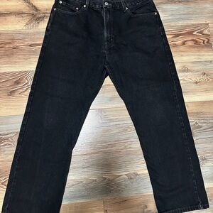 Levi's 505 Regular Fit Straight Black Jeans Mens 36x30